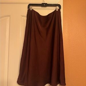 Nordstrom Rich Brown A-Line Skirt